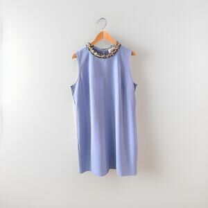 Sail To Sable Shift Dress Women’s XL Crepe Knee Length Sleeveless $198 New NWT